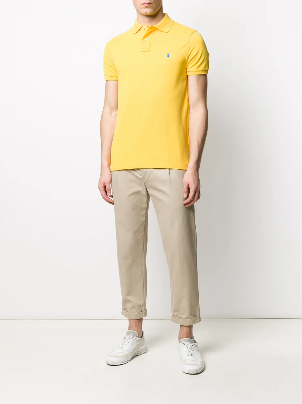 Рубашка-поло из ткани пике POLO RALPH LAUREN, желтый — фото 2