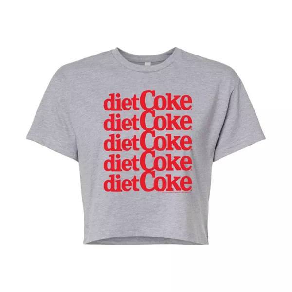 

Детская укороченная футболка с принтом Diet Coke в несколько рядов Licensed Character, серый