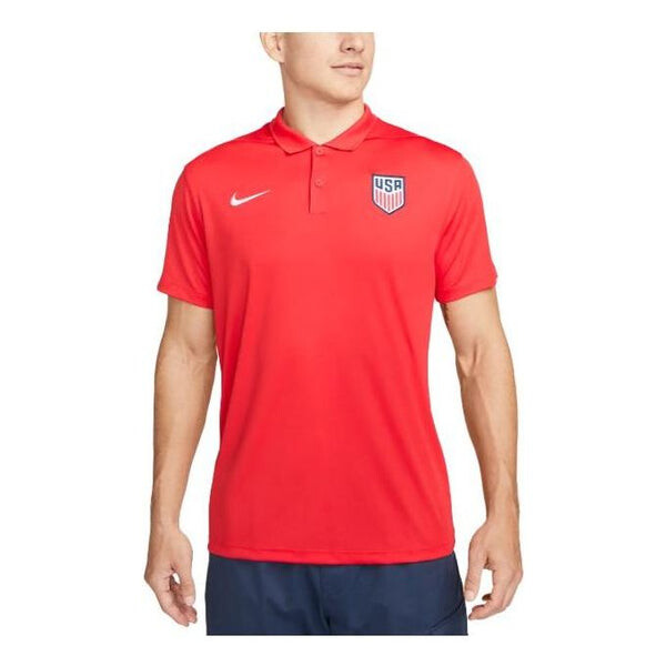 

Рубашка поло us victory dri fit футбольная рубашка поло Nike, красный
