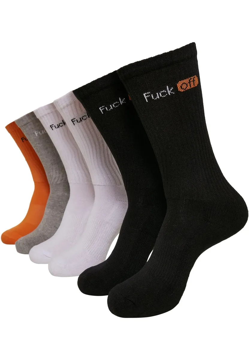 

Чулки MisterTee "MisterTee Unisex Fuck Off Socks, 6 шт." (1 пара), белый
