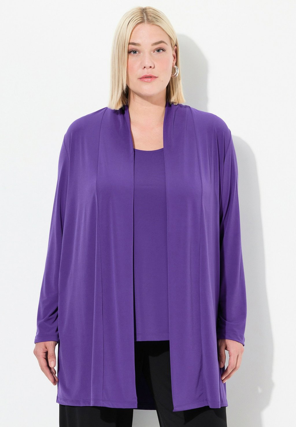 

Кардиган OPEN FRONT LONG SLEEVE Ulla Popken, темно-синий