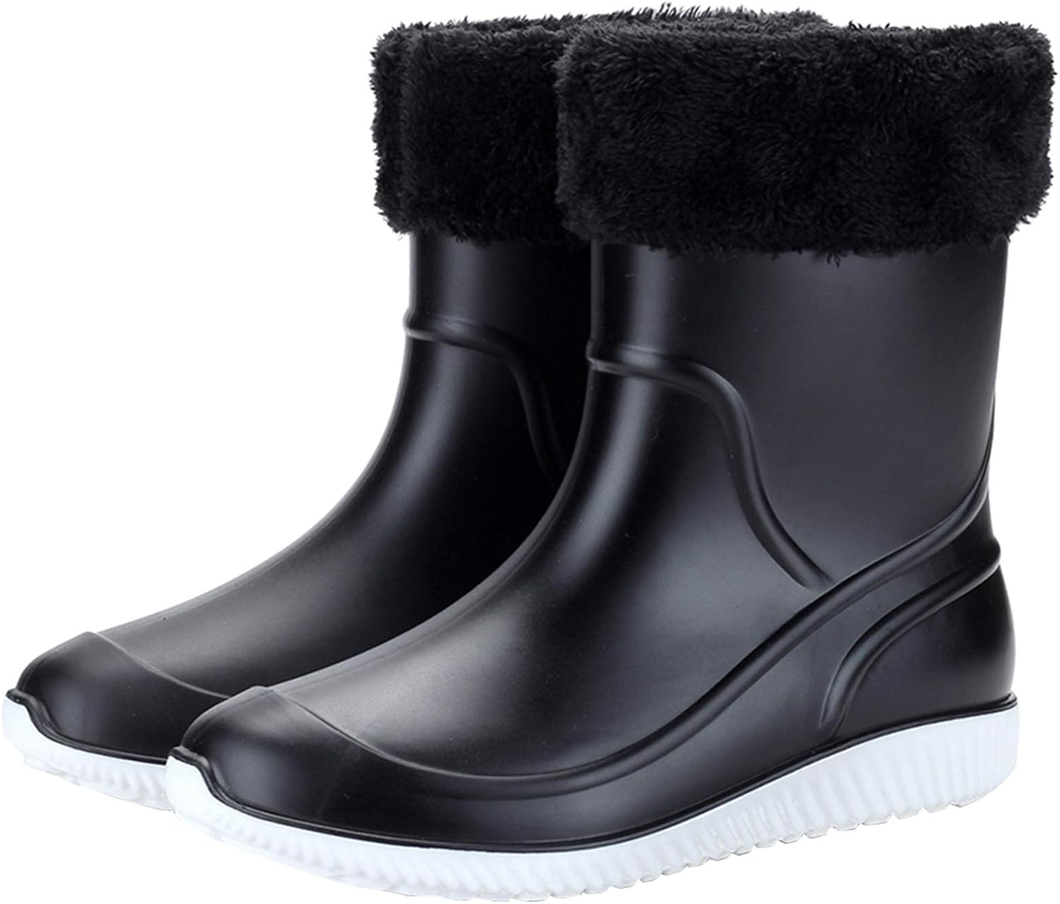 

Мужские водонепроницаемые сапоги ANUFER до середины голени для снега и дождя, для работы на улице и в саду, с съемной утепленной подкладкой, черный