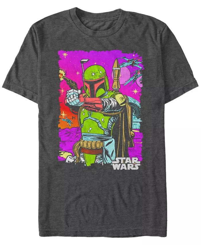 

Футболка мужская классическая с коротким рукавом Star Wars Bright Boba Fett Fifth Sun, серый
