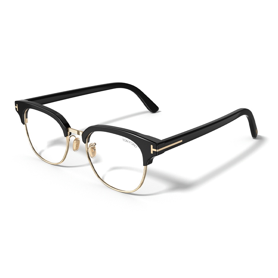 

TOM FORD Унисекс оправа для очков, FT6017-K-B 001 "Black Frame with Gold Logo"