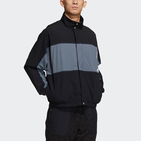 Куртка m wrd wov jkt sports loose contrasting colors woven stand collar jacket black Adidas, черный — фото 4