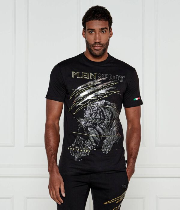 

Футболка ламинированная Loose fit Plein Sport, черный