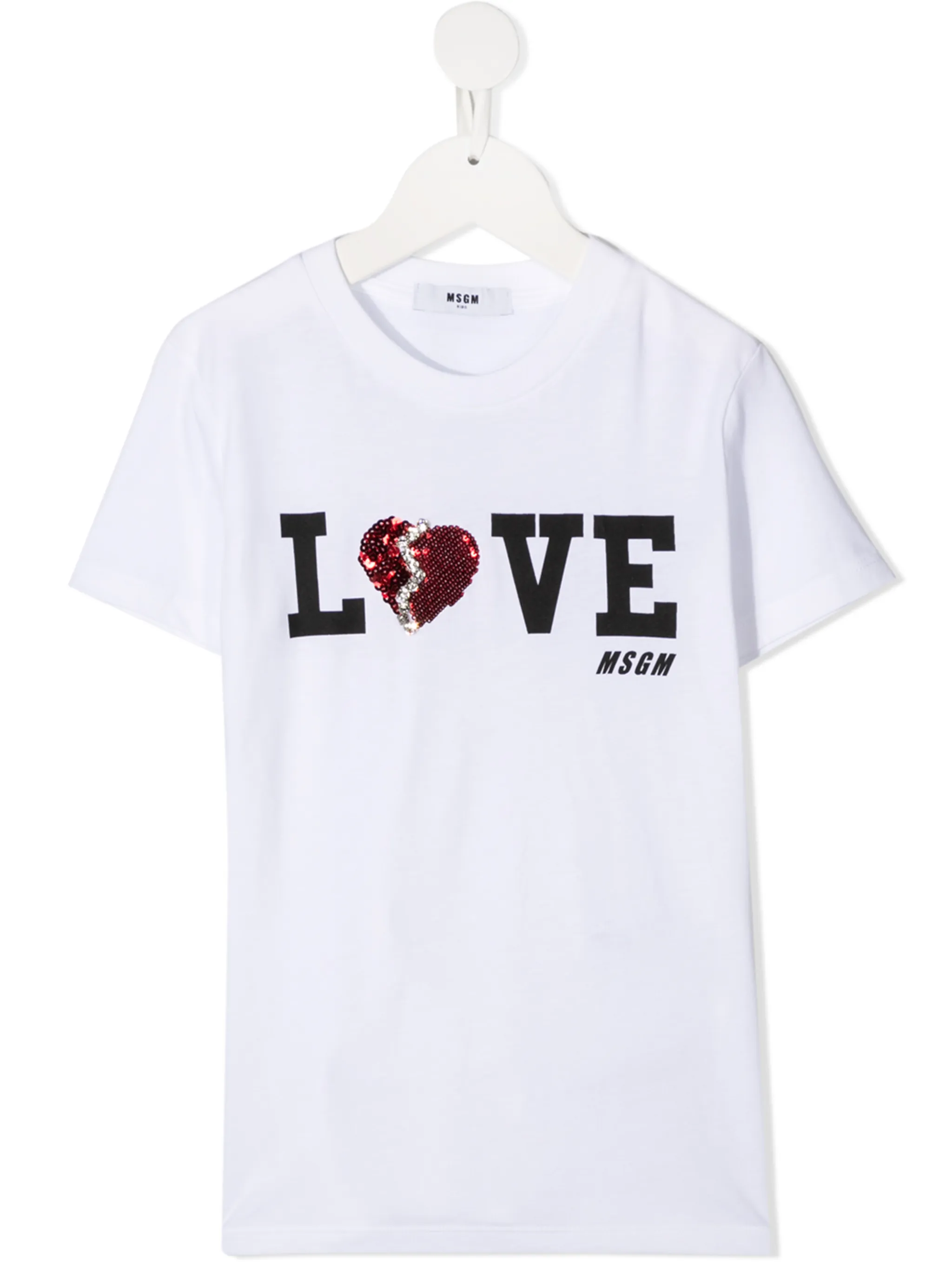 

Футболка с логотипом Msgm Kids, белый