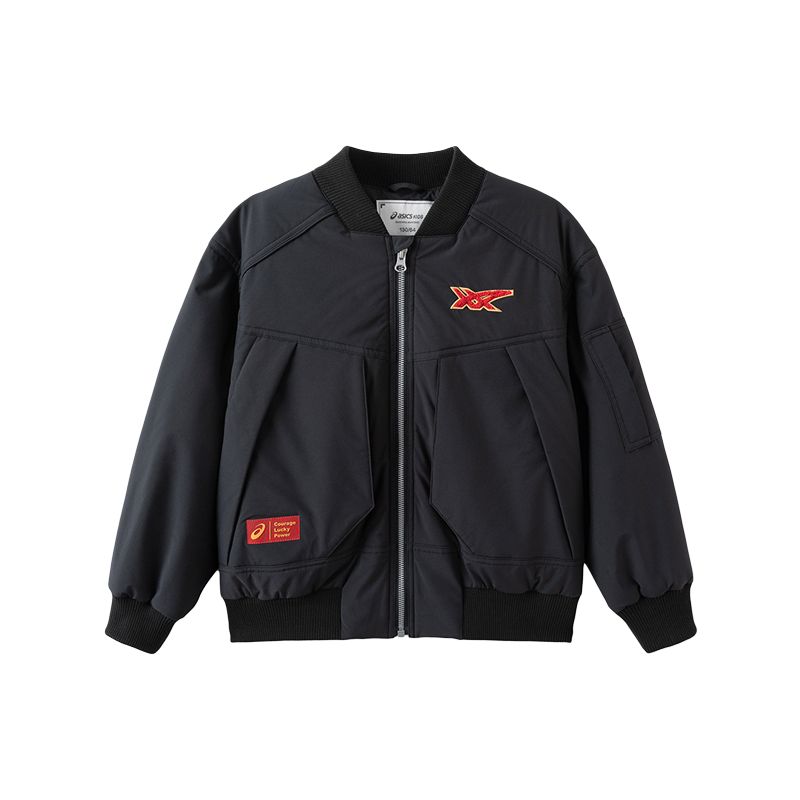 

Детская утепленная курткас бейсбольным воротником и утолщенным низом Asics, 9000 черный