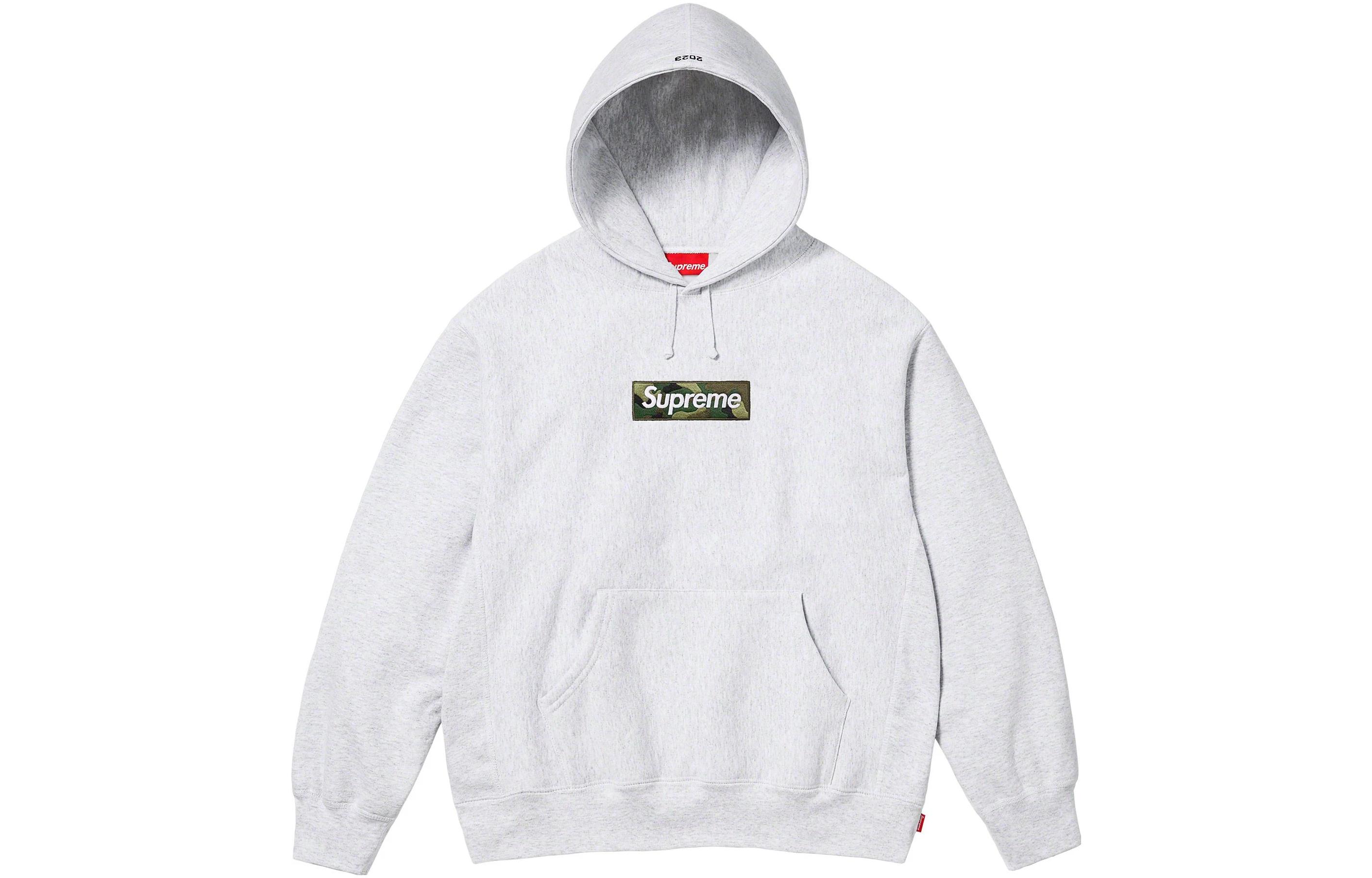 

Футболка с логотипом Box Logo Supreme, серый/пепельно-серый