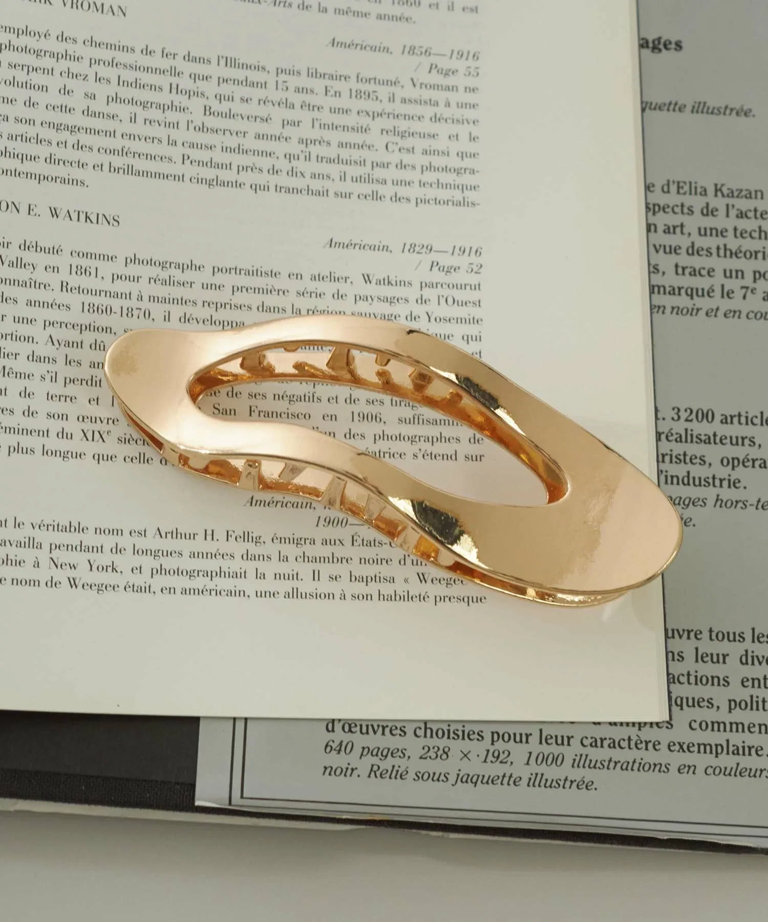 Заколка для волос Slick Wave Line Goldy, Light Gold
