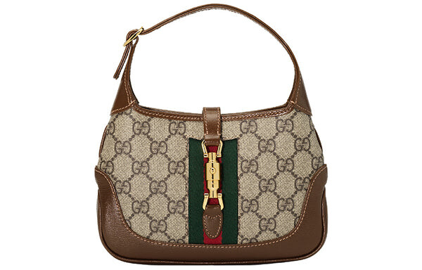 Мини-сумка Gucci Jackie 1961 из канваса с монограммой, коричневая — фото 2