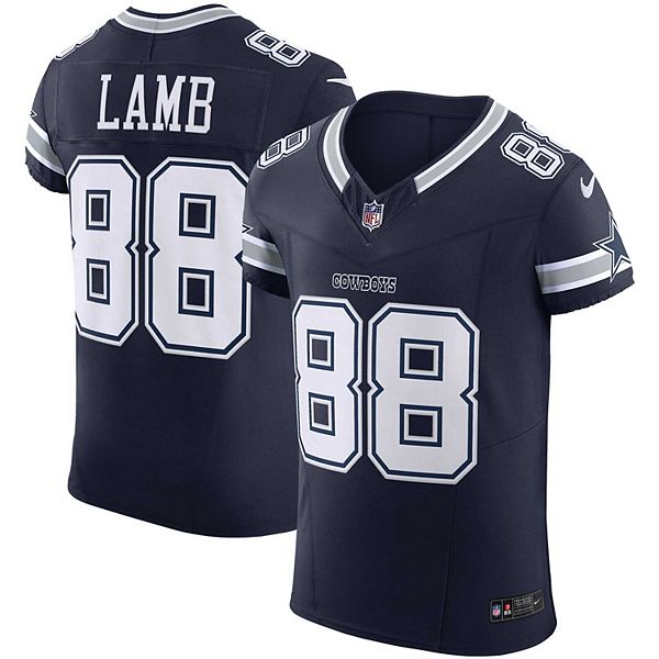 Мужская футболка ceedee lamb navy dallas cowboys vapor fuse elite Nike — фото 2