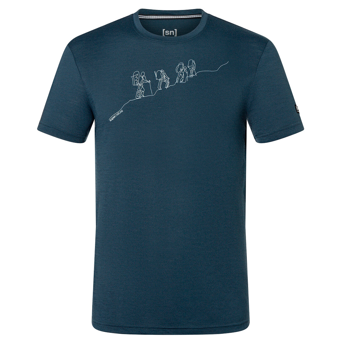 

Рубашка из мериноса Super Natural Hiking Tee, цвет Blueberry/Vapor Grey