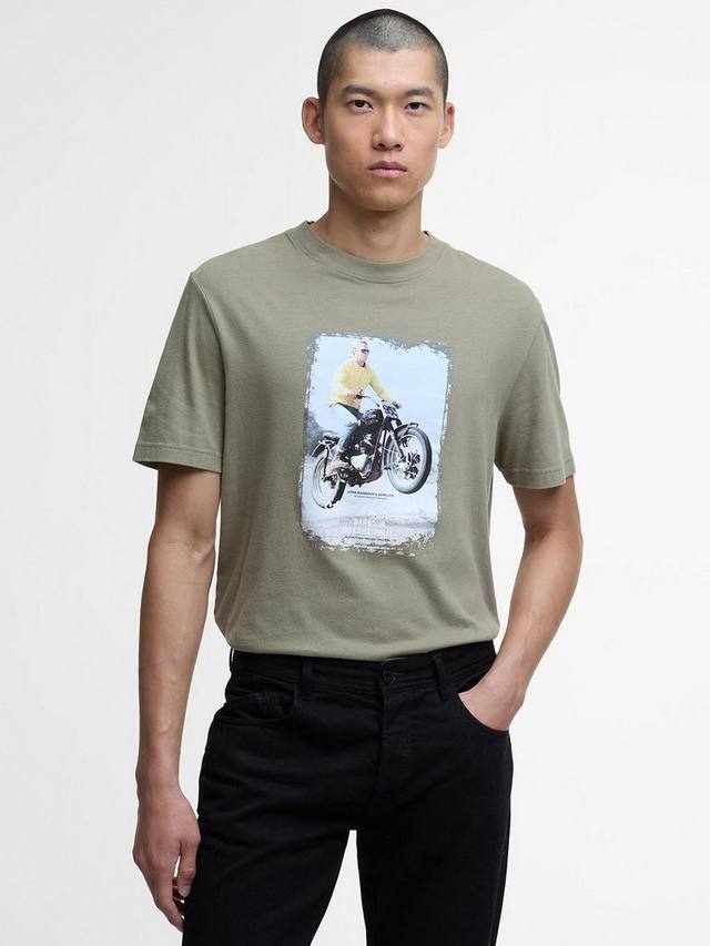 

Футболка с графическим рисунком coster Barbour, цвет Bleached Olive