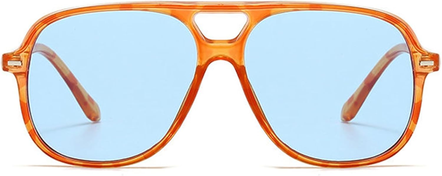 

Солнцезащитные очки-пилот COTIA большого размера для женщин и мужчин, в стиле ретро 70-х, квадратная форма, двойная перемычка, модные мужские солнцезащитные очки для активного отдыха, защита от ультрафиолета UV400, Blue