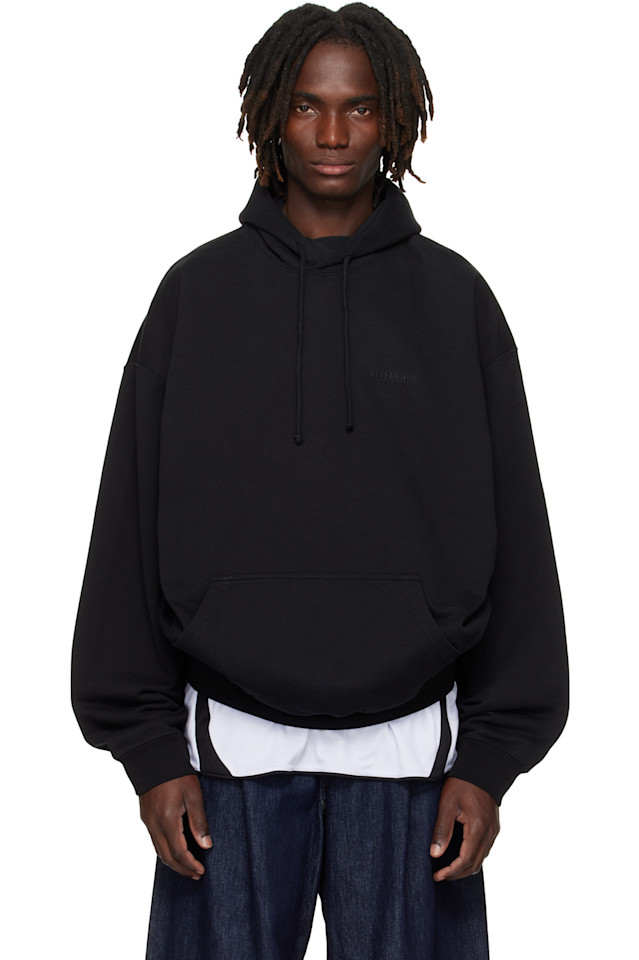 

Оверсайз худи с логотипом Vetements, черный