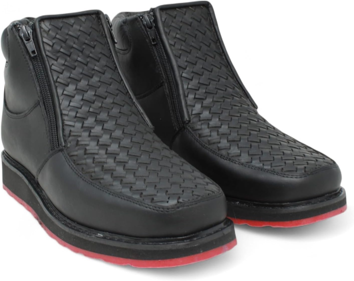 

Мужские подлинные ковбойские ботинки Petatillo с квадратным носком, двойной плотности и двойной молнией - красная подошва Generic