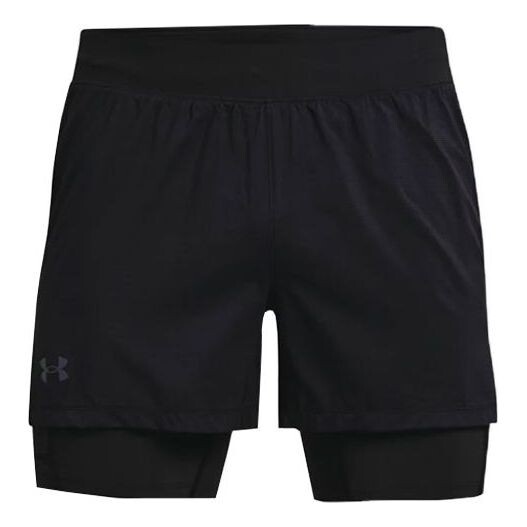 

Шорты rush 2-in-1 running shorts 'black' Under Armour, черный