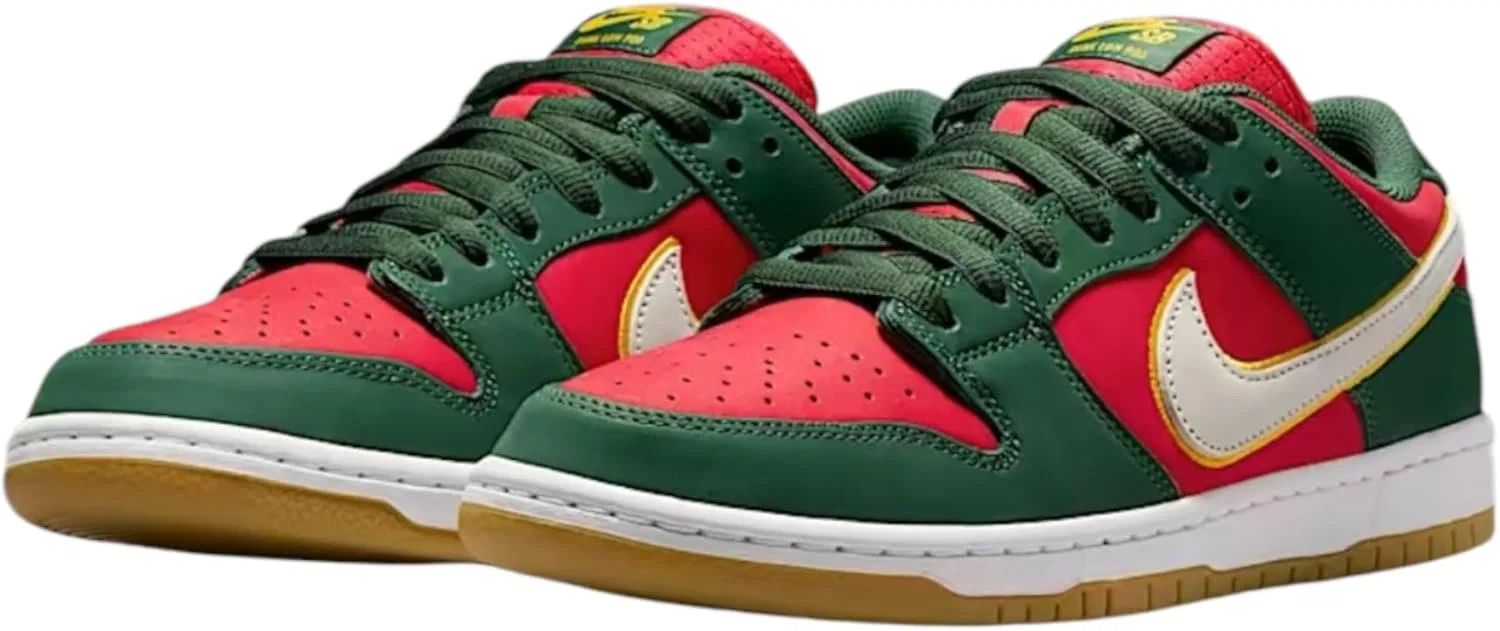 Кроссовки мужские Nike Dunk Low Retro, цвет Fir/White-university Gold — фото 3