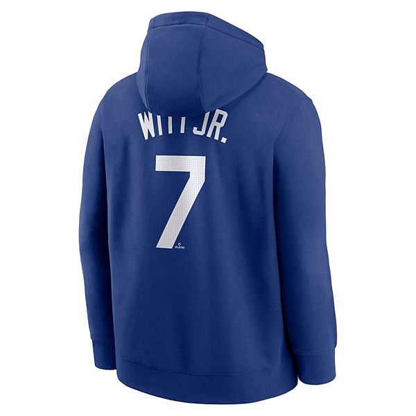 Толстовка с капюшоном Kansas City Royals с именем и номером игрока Bobby Witt Jr Nike — фото 4