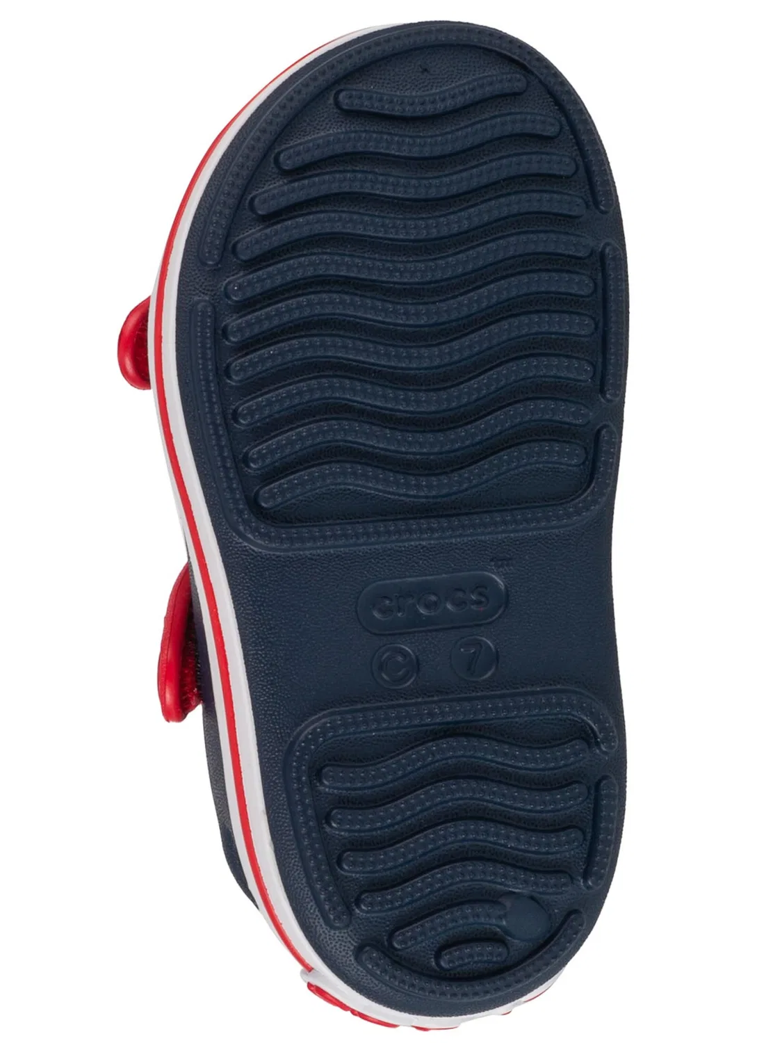 Сандалии Crocs Crocband Cruiser Sandal T темно-синего цвета — фото 3