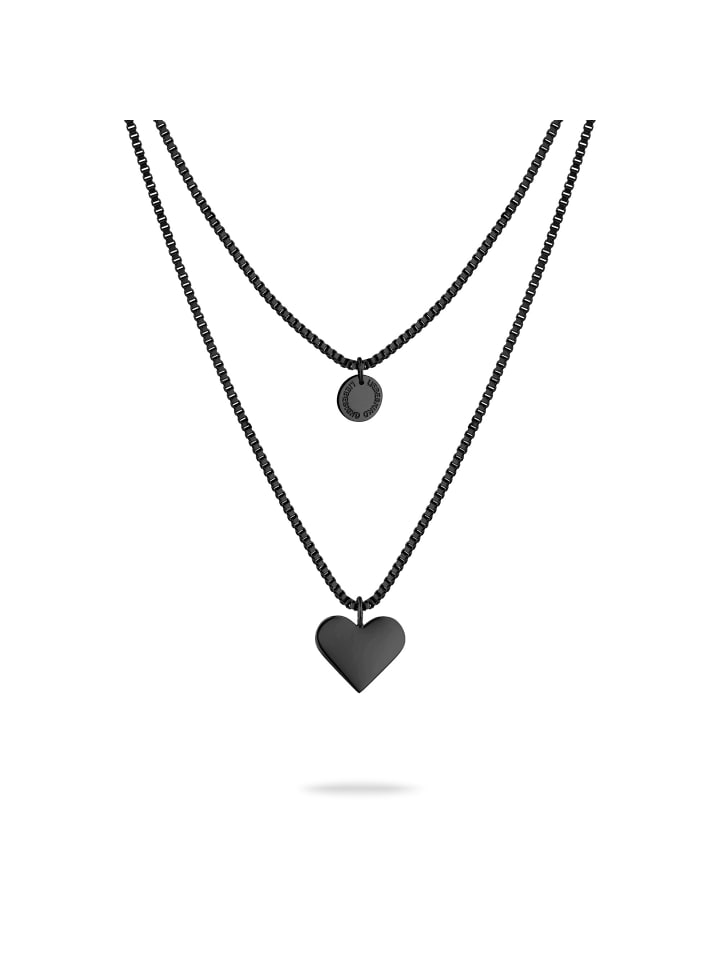 

LIEBESKIND BERLIN Колье Layered Love черного цвета