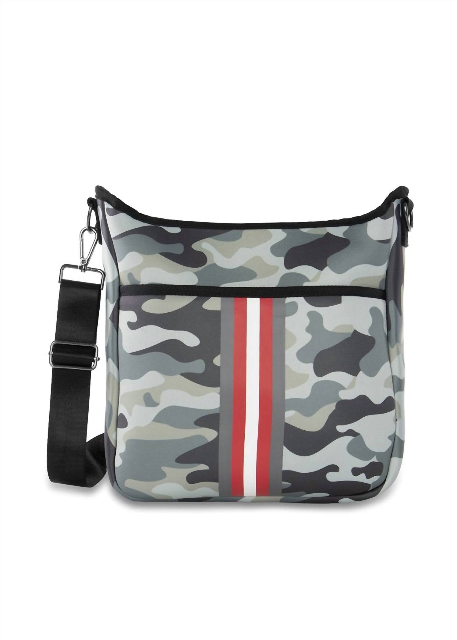 

Сумка-мессенджер из неопрена с камуфляжным принтом, серого цвета Threaded Pear