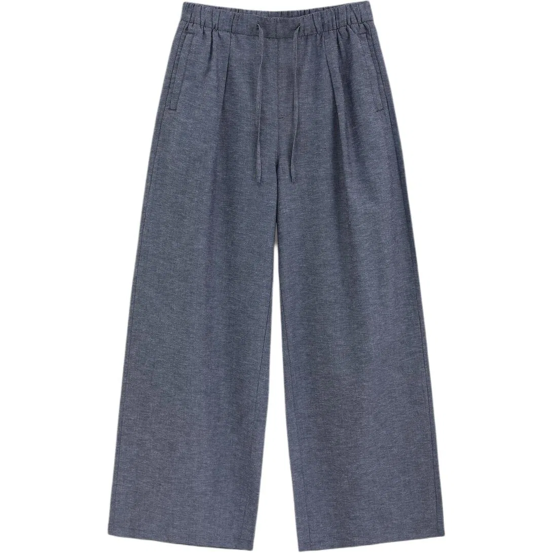 Повседневные брюки GAP Marine Blue широкие женские