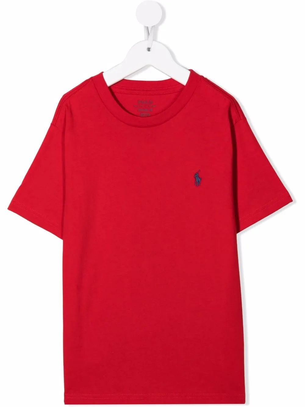 

Футболка с вышитым логотипом POLO RALPH LAUREN KIDS, красный