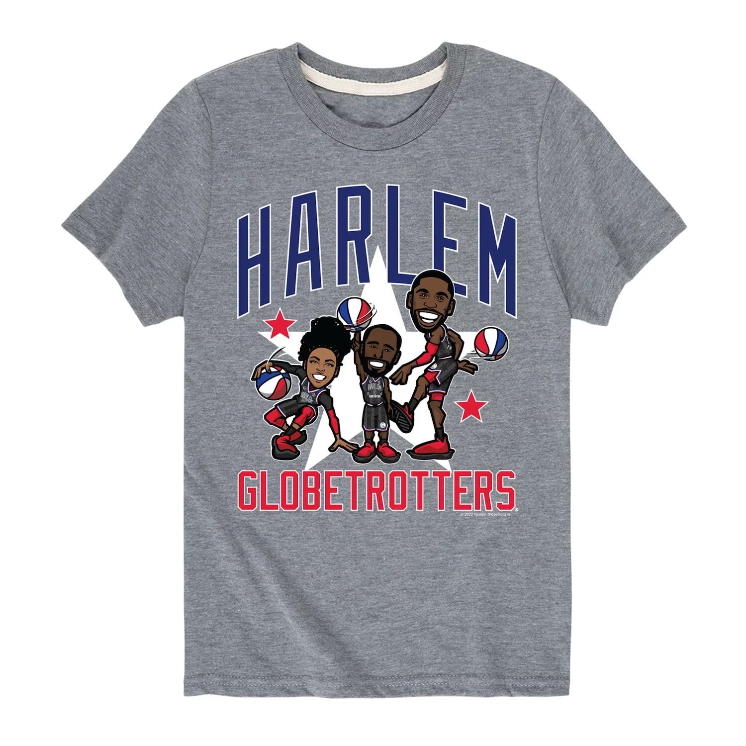 

Футболка с рисунком группы Harlem Globetrotters для мальчиков 8–20 лет Licensed Character, серый