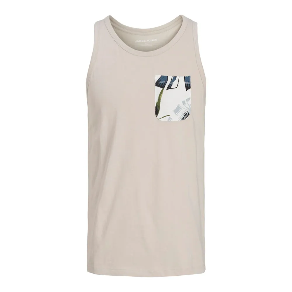 

Футболка без рукавов Jack & Jones Hawaii Pocket, бежевый