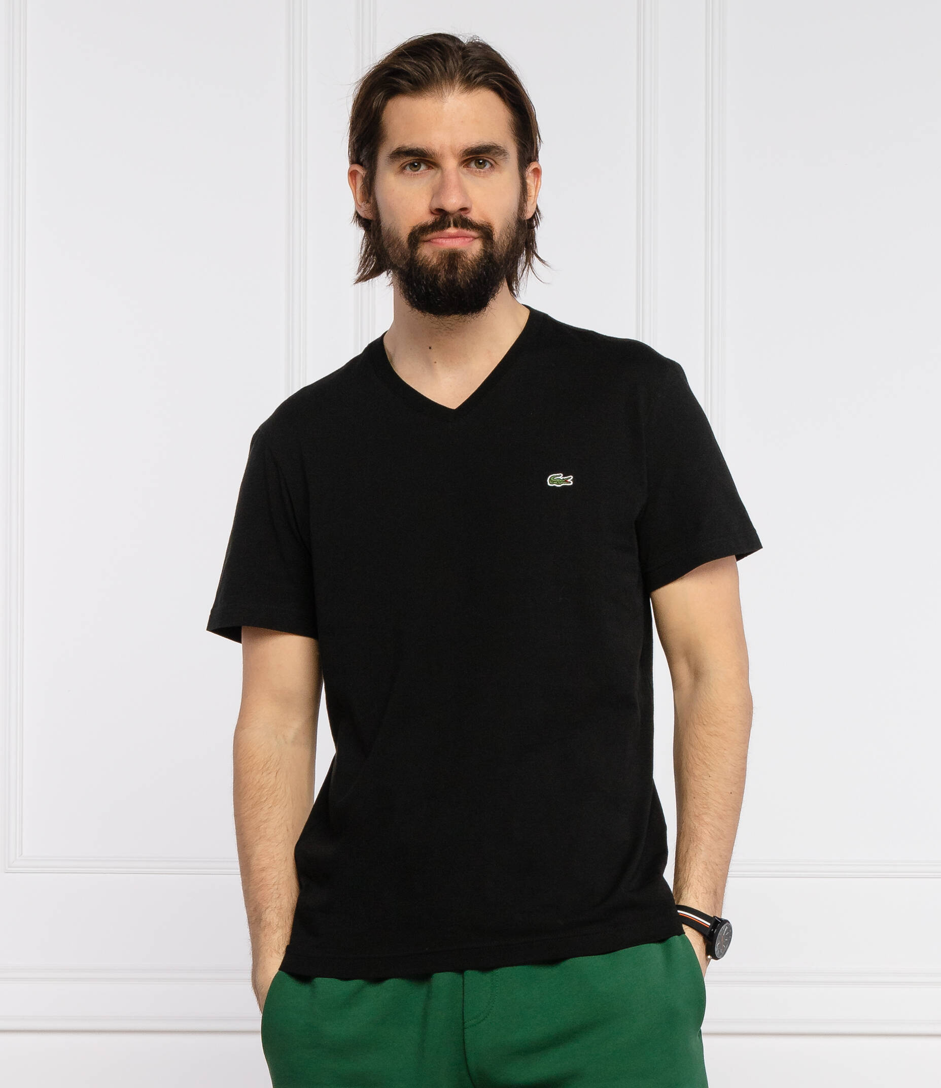 

Футболка Lacoste regular fit, черный