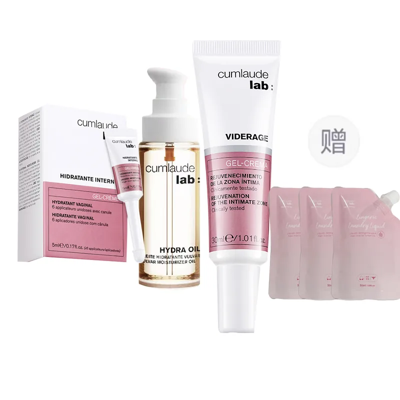 CUMLAUDE LAB Женский комплект нижнего белья CUMLAUDE LAB:, hyaluronic acid gel 5ml*6+softening cream 30ml+intimate essential oil 1 bottle