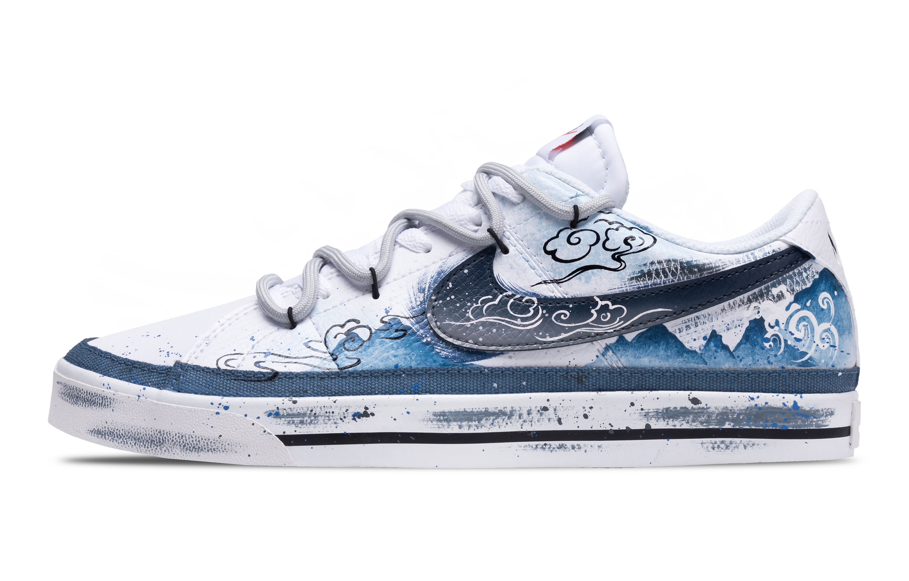 

Nike Кроссовки для скейтбординга Court Legacy, мужские, низкие, белые, синие