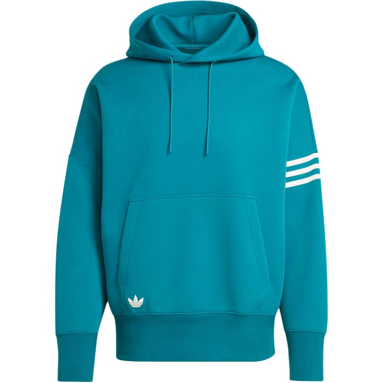 Толстовка Adidas 3 Stripe с рукавами Adidas Originals, traditional cyan — фото 3
