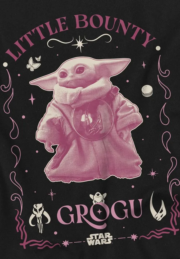 Футболка с принтом «мандалорец и мистическая маленькая награда грогу» Star Wars, Black — фото 3