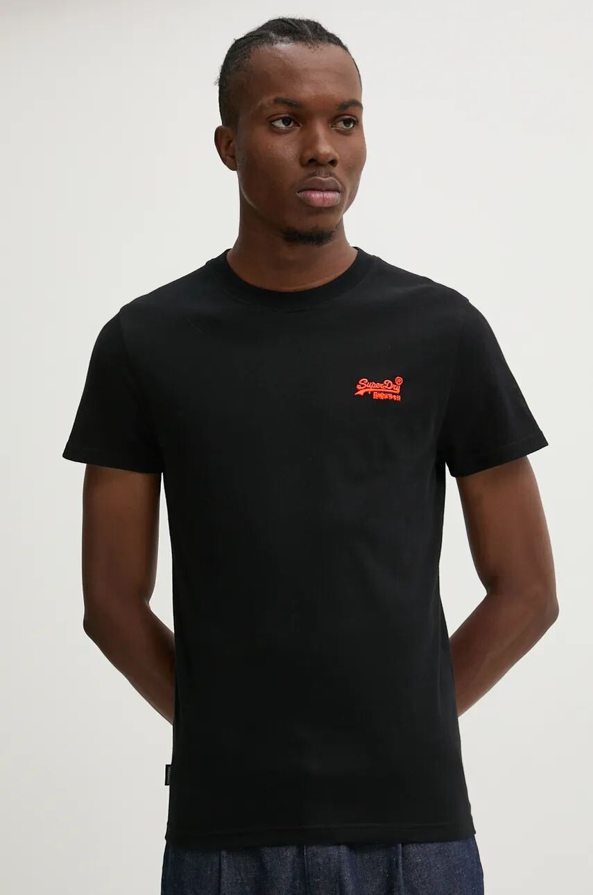 

Хлопковая футболка Superdry, черный