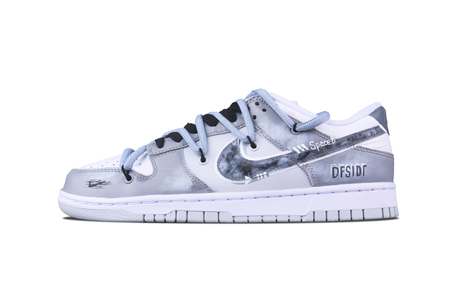 

Кроссовки Nike Dunk Skateboarding Shoes Men Low-top White, черный/серый