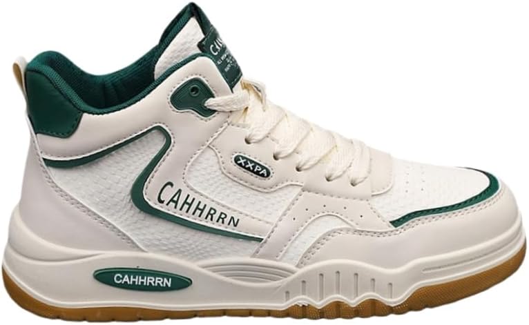 

Модные спортивные кроссовки на толстой подошве для молодых мужчин, большие размеры. Кожаный верх. Удобная стелька. Полны юношеской энергии Clolinde, зеленый/бежевый