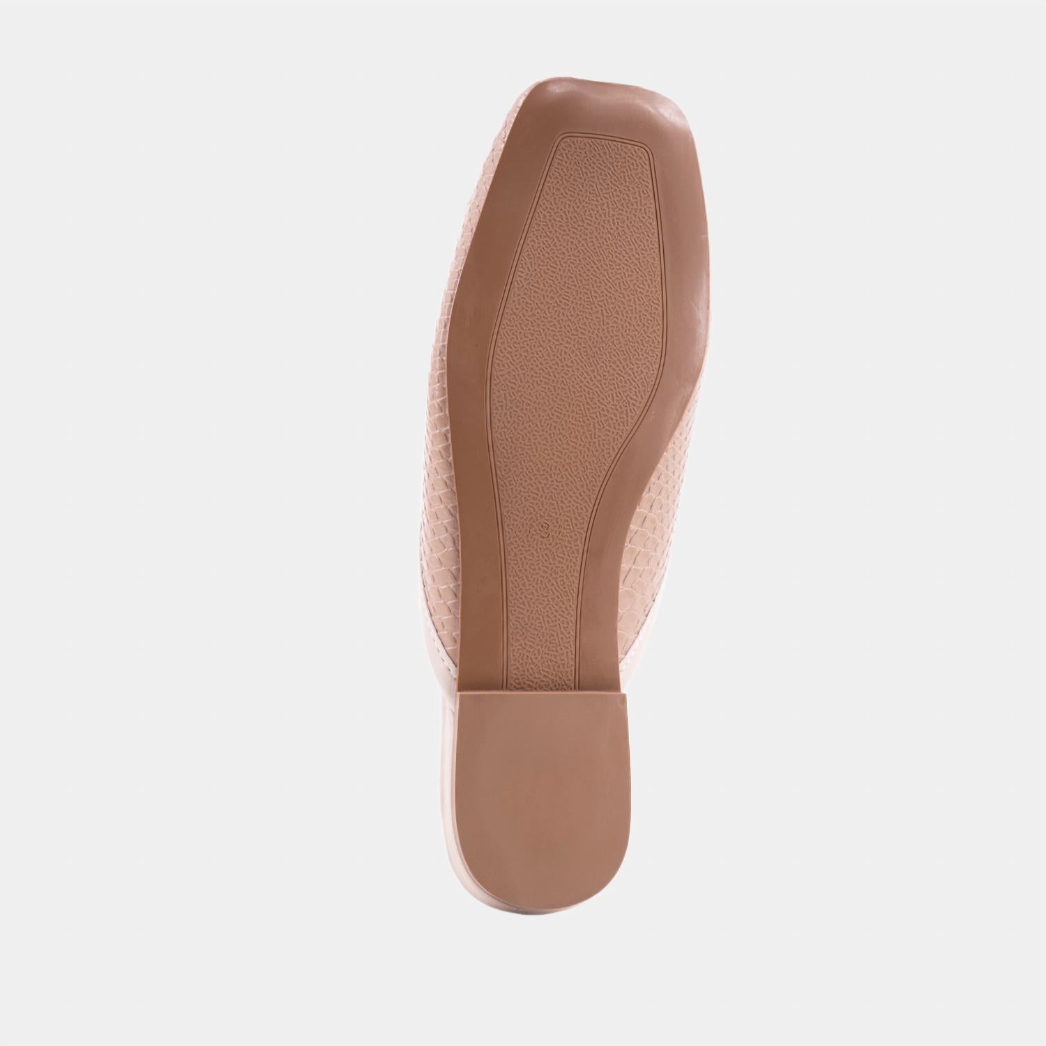 Женские мюли Andrea в цвете "голой змеи" SHU SHOP, Nude Snake — фото 3