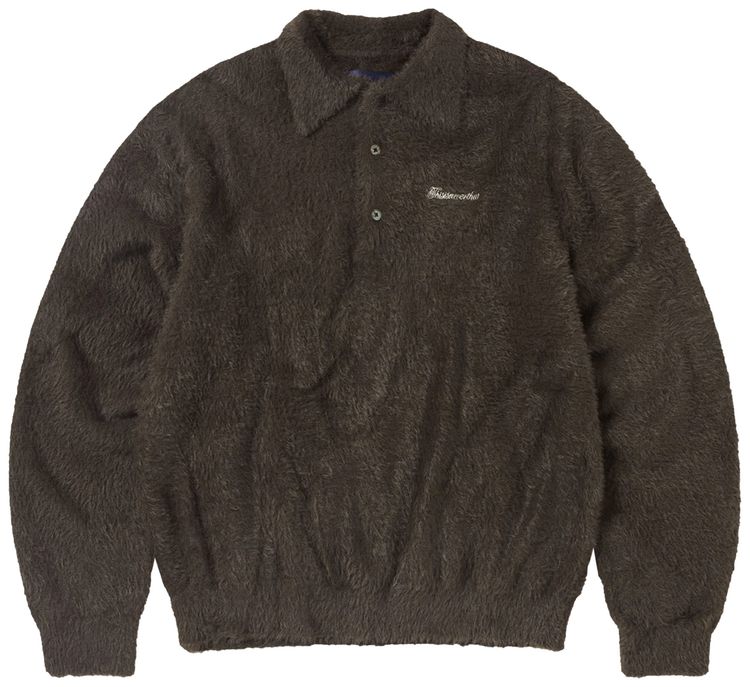 

Поло thisisneverthat SCT-Logo Shaggy Knit Polo 'Brown', коричневый