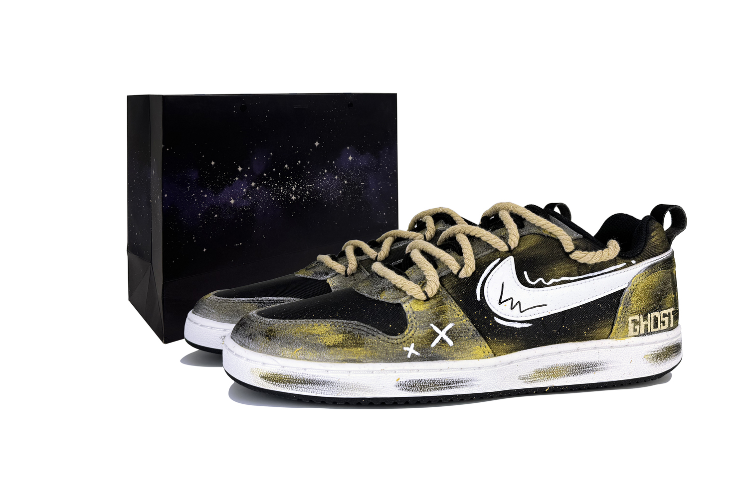 

Nike Court Borough устойчивые к истиранию лоу-топ скейтборд кроссовки мужские Black Gold