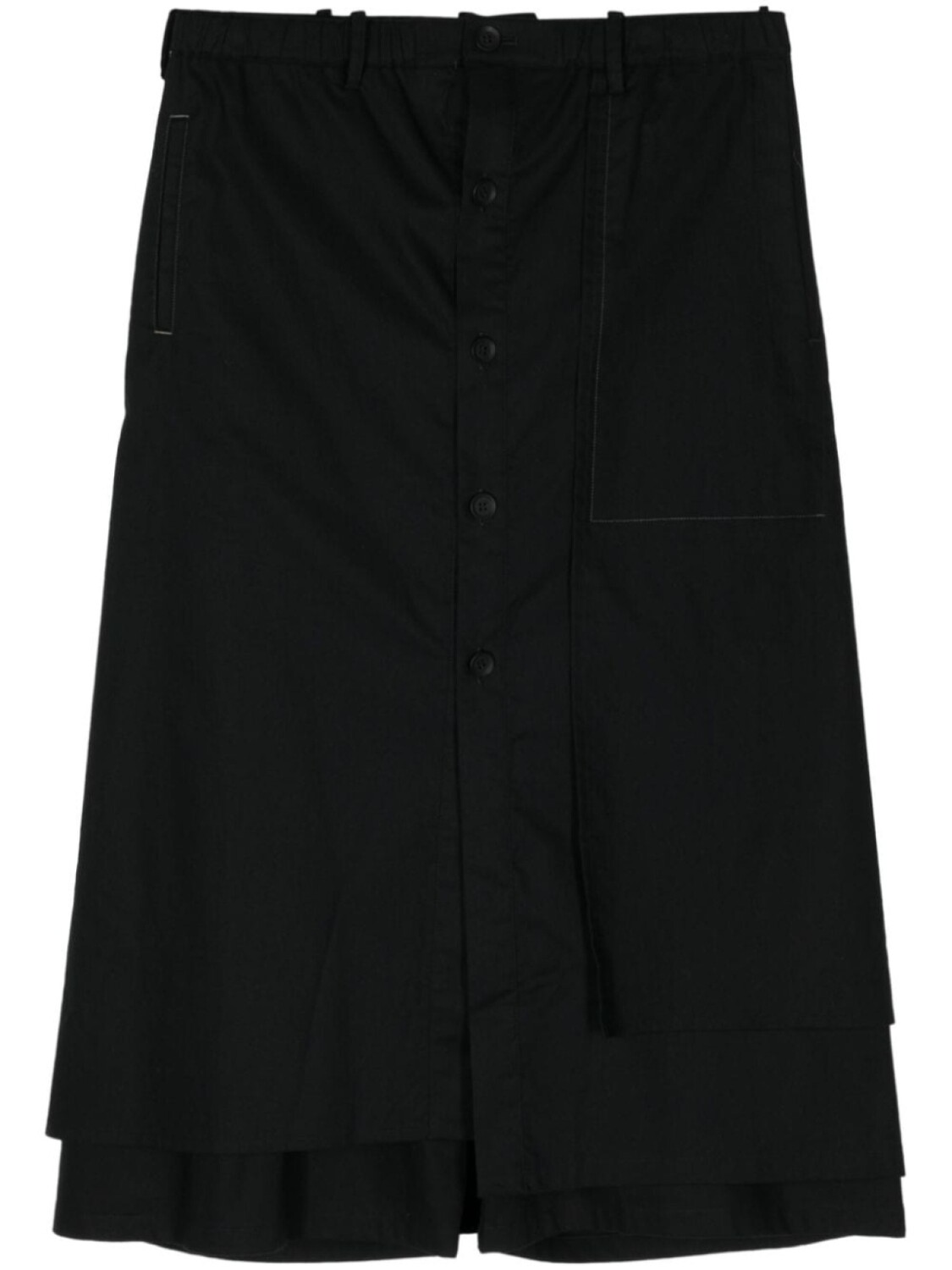 

Укороченные брюки с запахом Yohji Yamamoto, черный