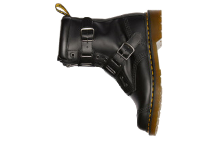 Мужские ботинки Dr. Martens Quynn из гладкой кожи с ремешками, черный — фото 4