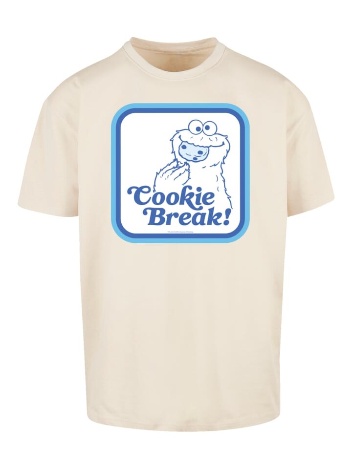 

Футболка F4NT4STIC Heavy Oversize T-Shirt Sesamstraße Cookie Bracke, песочный