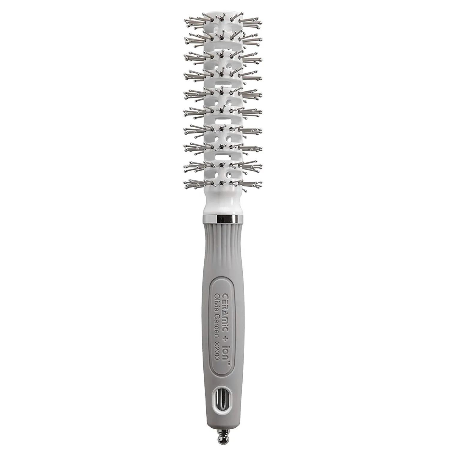 Расческа для волос Olivia Garden Ceramic + Ion Turbo Vent Pro Маленький 5,1 см, grey and white