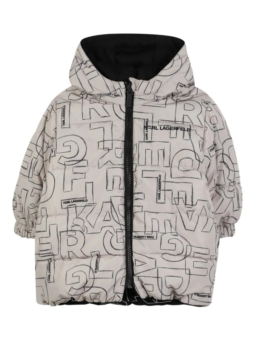 

Пуховик с логотипом KARL LAGERFELD KIDS, нейтральный