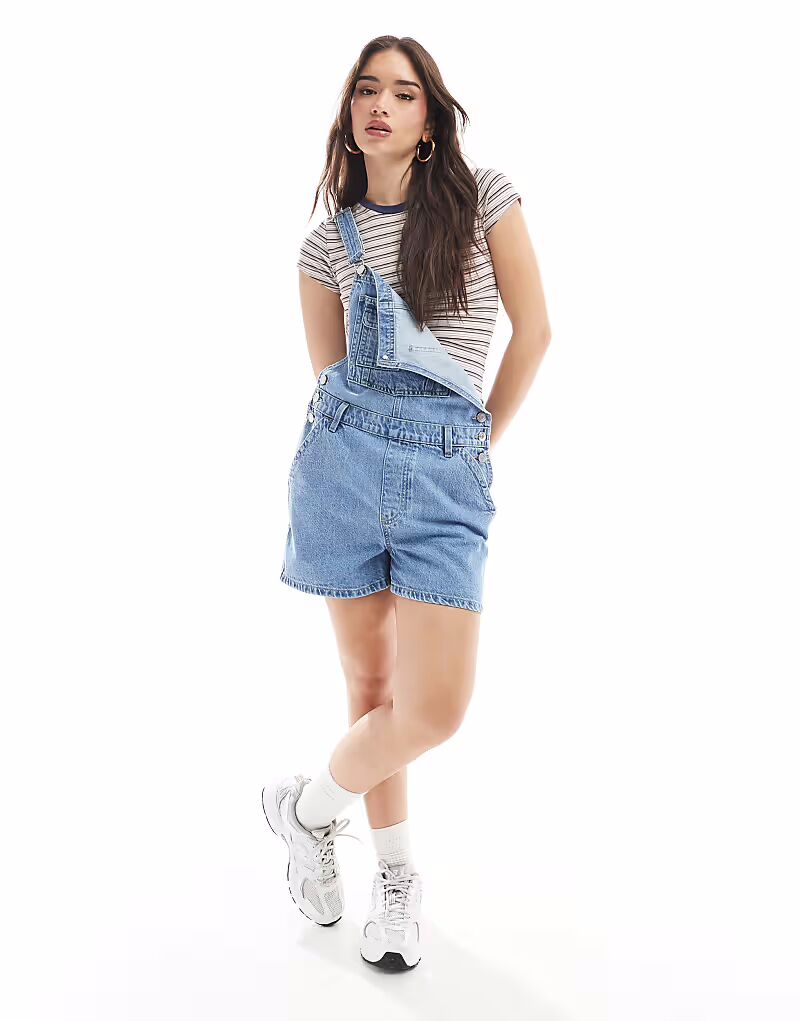 

Короткий джинсовый комбинезон Cotton On цвета «чистая вода» Cotton:On