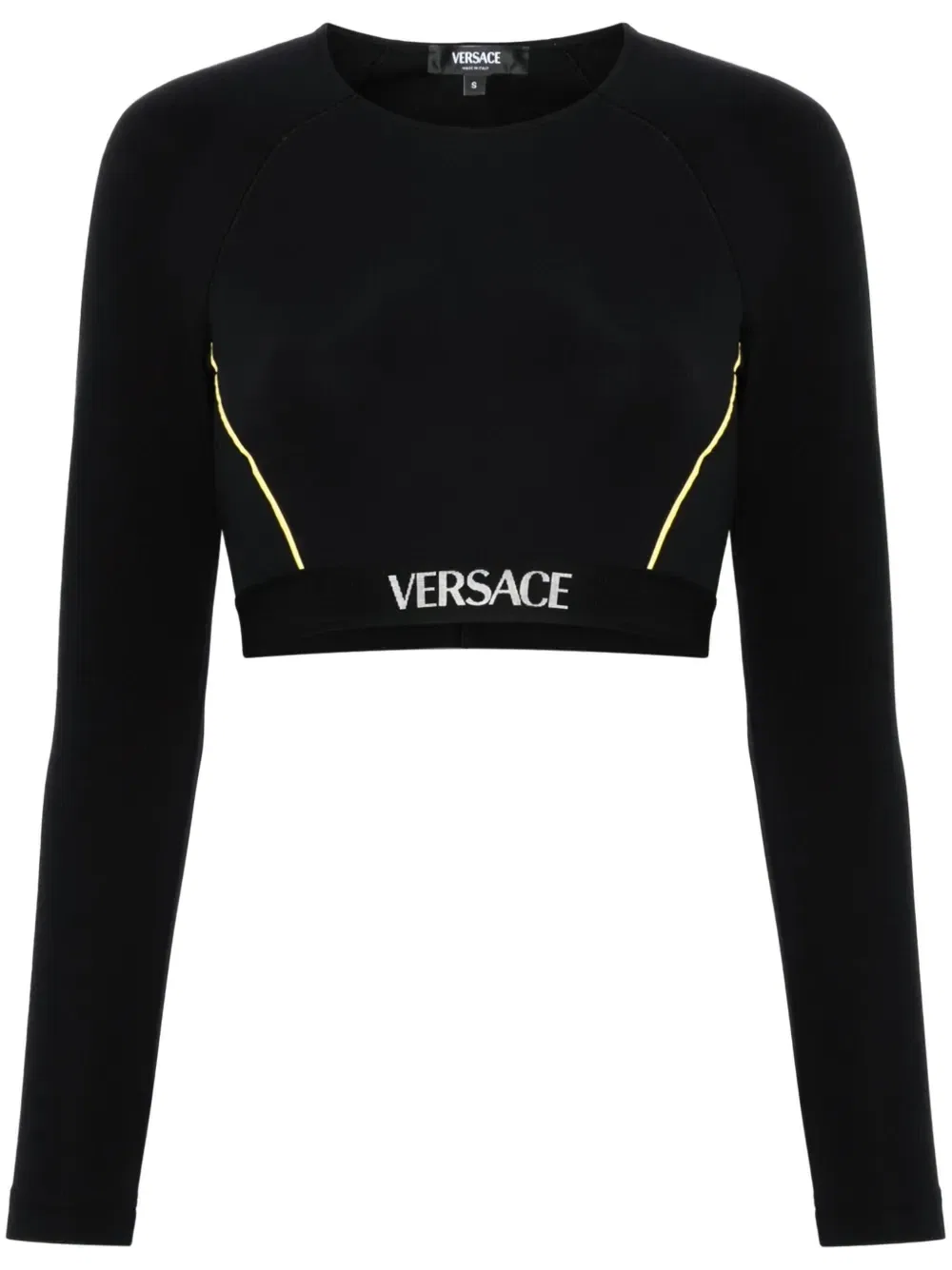 Спортивный топ с логотипом Versace, черный