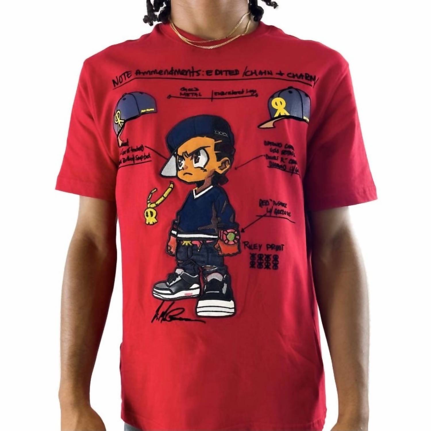 

Футболка с вышивкой Boondocks Riley Blueprints DeKryptic, красный